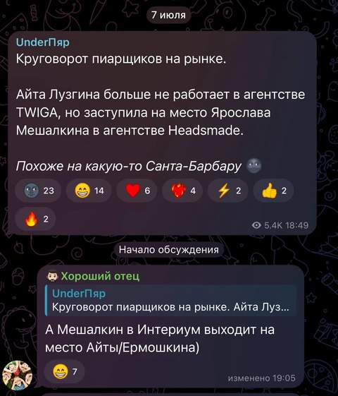 🤓Игра в свободный стул на рынке пиращиков коммуникационных агентств… 