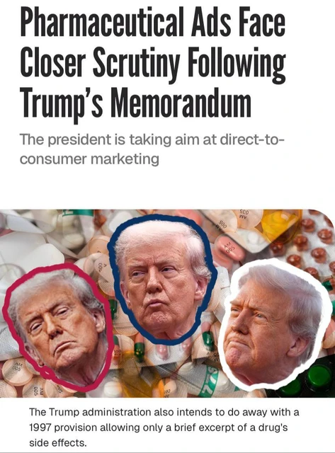 🤓Фарма — второй табак. В США фармацевтическая реклама оказалась под пристальным вниманием после меморандума президента Дональда Трампа, направленного на контроль маркетинга, ориентированного на потребителя