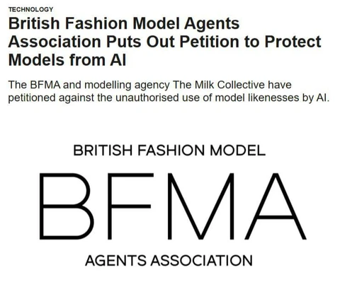 🤔В Великобритании более 2000 человек подписали петицию, инициированную Британской ассоциацией агентов по фотомоделям и агентством The Milk Collective, с требованием защитить моделей от использования их образа искусственным интеллектом