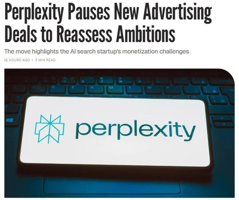 🤓Perplexity, стартап в сфере ИИ-поиска, приостановила вход новых рекламодателей, чтобы пересмотреть роль рекламы в своей бизнес-модели