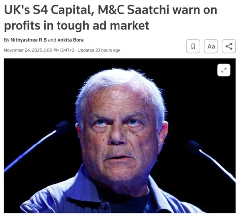 🤔Британские рекламные группы S4 Capital и M&C Saatchi ухудшили прогнозы по прибыли и выручке на 2025 год из-за снижения расходов клиентов и задержек контрактов, что отражает сложную ситуацию на рынке рекламы