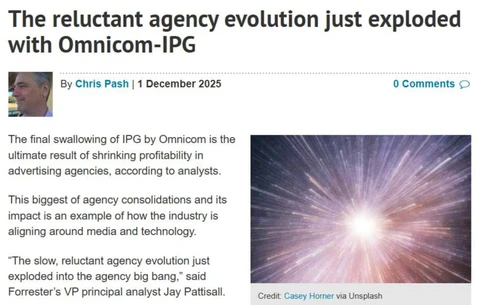 🤔Аналитики считают, что поглощение IPG компанией Omnicom, одно из крупнейших объединений в мировой рекламной индустрии, стало прямым следствием паденич прибыльности рекламных агентств из-за роста расходов