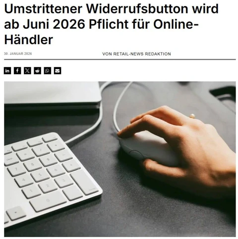 🤓Какая правильная инициатива! В Германии с июня 2026 года все онлайн-продавцы будут обязаны добавить на сайты и в приложения заметную кнопку «Отменить покупку»