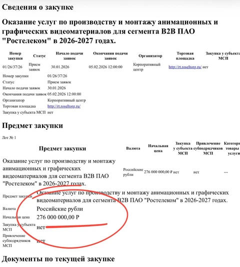 🤓Продакшн видеороликов и анимированных презентаций на 275 миллионов от Ростелекома