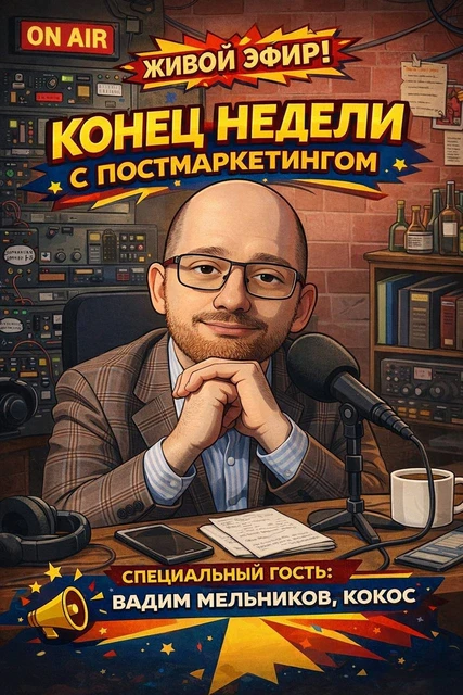 ⚡️Сегодня в вечернем эфире экспериментальная живая трансляция «Конец недели с Постмаркетнгом»