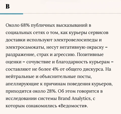 😁Люди ненавидят курьеров. 68% обсуждений в сети — с негативной окраской