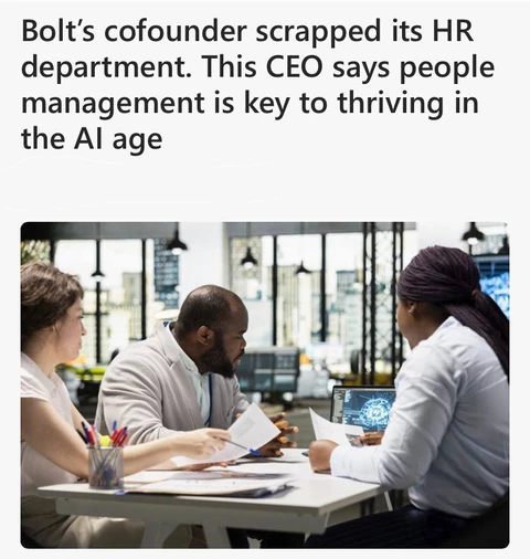🤔Понеслось. Райан Бреслоу, сооснователь Bolt, полностью упразднил HR-департамент в своей компании