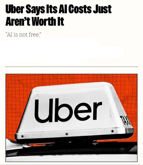 🤓Uber заявил, что AI-технологии обходятся слишком дорого и пока не оправдывают вложения