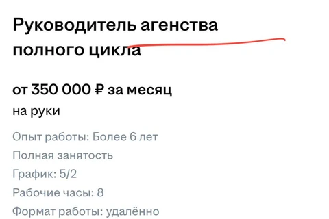 🤓Уже почти триста человек хочет быть руководителем агенСТва полного цикла на Хедхантере
