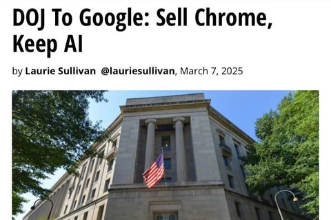 🤓Министерство юстиции США вновь настаивает на том, чтобы Google продала свой браузер Chrome, обвиняя компанию в монополизации рынка интернет-поиска