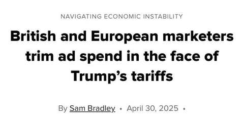 🤓И еще один международный факт. Британские и европейские маркетологи вынуждены сокращать расходы на рекламу из-за негативного воздействия тарифной политики Трампа