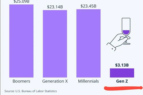 🤓Кажется, на потребительскую арену вышло первое здоровое поколение. В США зеды обрушают перспективы бизнеса алкогольных производителей