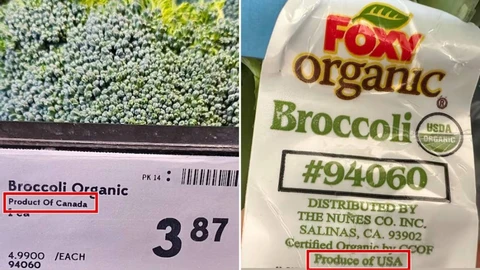 🤓А в Канаде расследование CBC News показало, что крупные продуктовые сети, такие как Sobeys, Loblaws и Metro, вводят покупателей в заблуждение, маркируя импортные товары как «сделано в Канаде» или «продукт Канады»