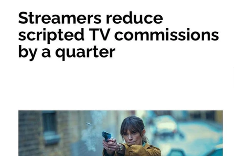 🤓В мире крупнейшие стриминговые сервисы, Apple, Amazon, Disney+, HBO Max, Netflix и Paramount+, в первой половине 2025 года сократили заказы на сценарные проекты на 24% год к году
