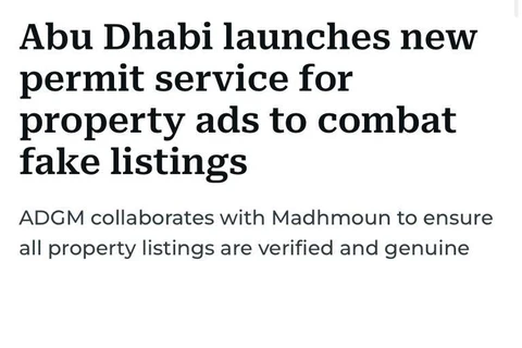 🤓В ОАЭ финансовый регулятор Abu Dhabi Global Market (ADGM) запустил обязательный правовой сервис «Разрешение на рекламу недвижимости», требующий обязательного одобрения всех объявлений о недвижимости в своей юрисдикции