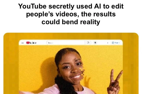 🤔Новая проблема. Ютуб тайно использует ИИ для редактирования видео без согласия авторов. С июня блогеры заметили, что на роликах изменяется их внешний вид: разглаживаются морщины, кожа или форма ушей