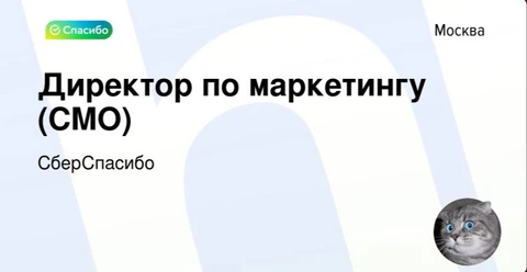 🤓Сберспасибо опять ищет директора по маркетингу программы