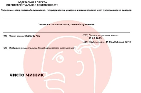 🤔Очень малое предприятие из Калужской области, производящее бытовую химию, с оборотом 92 тыс. рублей, регистрирует товарный знак «Чисто чижик»