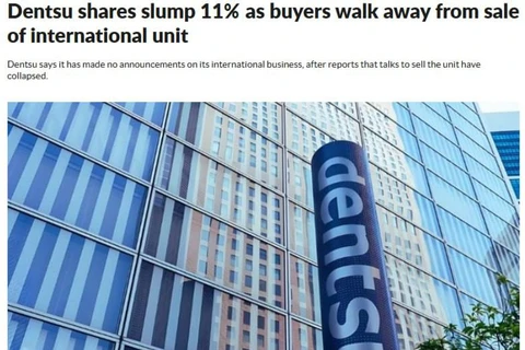 🤔Акции японского рекламного холдинга Dentsu упали на 11% после сообщений, что переговоры о продаже международного бизнеса фактически сорвались