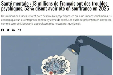 🤔Смотрите как любопытно. Угроза ИИ (полагаем, в плане замещения функции на рабочем месте) — становится значимым фактором дестабилизации психики у французских офисных клерков