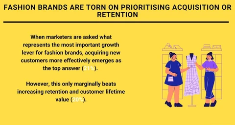 🤓Исследование Klaviyo показывает, что модные бренды по всему миру не могут определиться яйцо или курица что важнее для роста: привлекать новых клиентов или удерживать старых