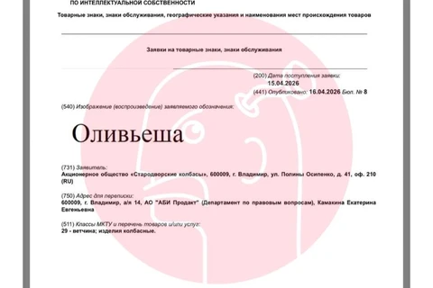 😂 «Окрошенька» и «Оливьеша» — АБИ Продукт регистрирует какую-то инфантильную кулинарную милоту
