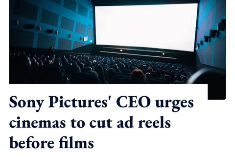 🤓Производители контента начали что-то понимать. Глава Sony Pictures Motion Picture Group Том Ротман призвал кинотеатры сократить около 30 минут рекламы и трейлеров перед фильмами, заявив, что это отталкивает зрителей