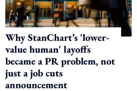 🤓Решение глобальной банковской структуры  Standard Chartered сократить около 7 000 сотрудников до 2030 года отозвалось  громким скандалом в СМИ из-за формулировок руководства