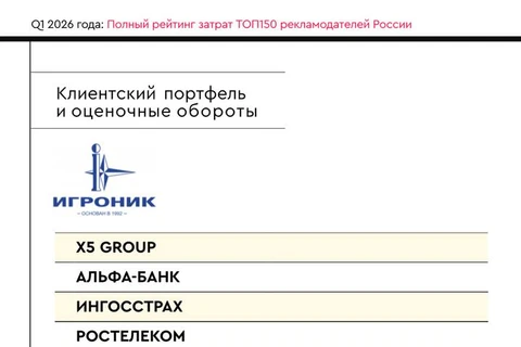 🤓И еще одна серия финансовых результатов и клиентских листов рекламных групп и агентств за первый квартал 2026 года, в рамках рейтинга ТОП150 крупнейших рекламодателей России