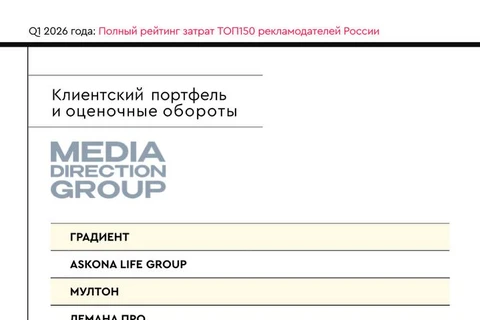 🤓Префинальная серия финансовых результатов и клиентских листов рекламных групп и агентств за первый квартал 2026 года, в рамках рейтинга ТОП150 крупнейших рекламодателей России